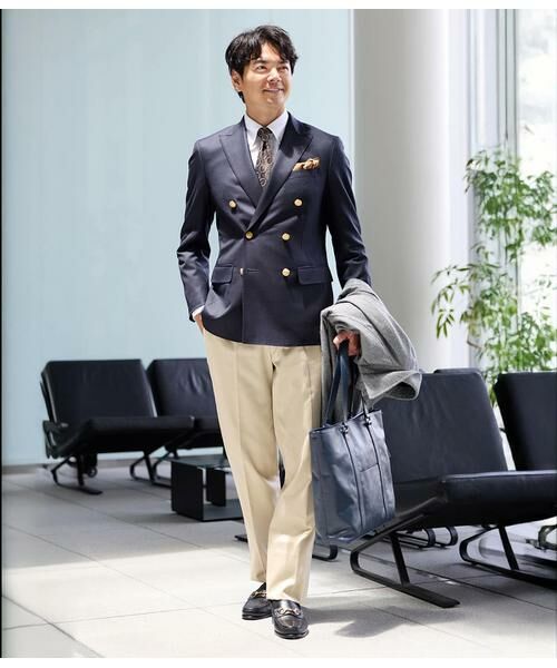 NEWYORKER / ニューヨーカー テーラードジャケット | PREMIUM CLOTH Beyond 無地 ダブルブレザー | 詳細15