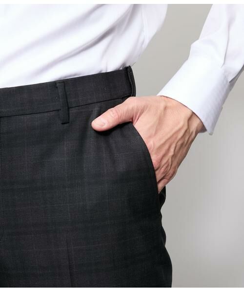 NEWYORKER / ニューヨーカー セットアップ | BUNGY CLOTH チェック ウエストアジャストスラックス(セットアップ対応) | 詳細4