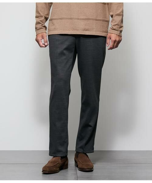 NEWYORKER / ニューヨーカー スラックス・ドレスパンツ | モクロディー シャーリングパンツ(ダークグレー)