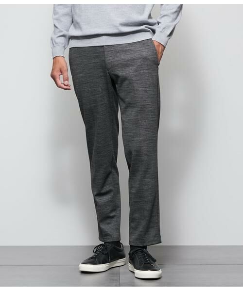 NEWYORKER / ニューヨーカー スラックス・ドレスパンツ | モクロディー シャーリングパンツ(ホワイト/ブラック)