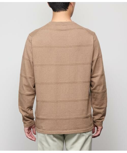 NEWYORKER / ニューヨーカー ニット・セーター | クルーネックタック 編み柄ボーダー ニット | 詳細2