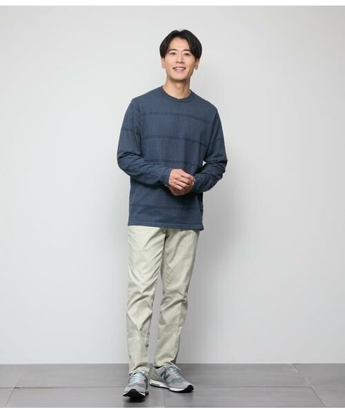 NEWYORKER / ニューヨーカー ニット・セーター | クルーネックタック 編み柄ボーダー ニット | 詳細8