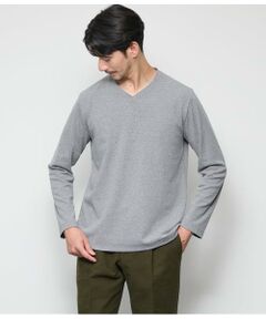 NEWYORKER / ニューヨーカー カットソー | スパンテレコ 浅Vネック長袖Ｔシャツ