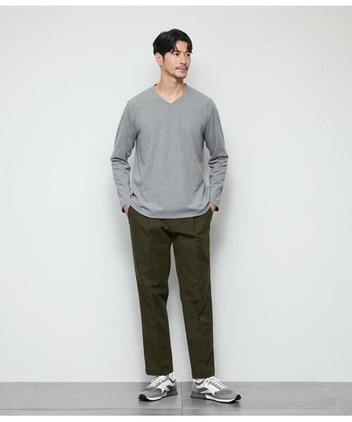 NEWYORKER / ニューヨーカー カットソー | スパンテレコ 浅Vネック長袖Ｔシャツ | 詳細6