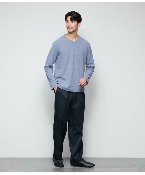 NEWYORKER / ニューヨーカー カットソー | スパンテレコ 浅Vネック長袖Ｔシャツ | 詳細9