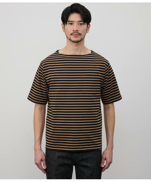 NEWYORKER / ニューヨーカー Tシャツ | ボートネックデザイン ボーダーTシャツ | 詳細1