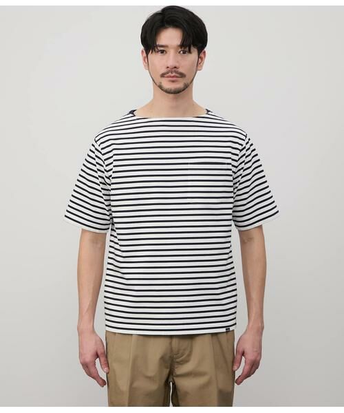 NEWYORKER / ニューヨーカー Tシャツ | ボートネックデザイン ボーダーTシャツ | 詳細12