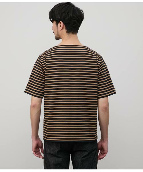 NEWYORKER / ニューヨーカー Tシャツ | ボートネックデザイン ボーダーTシャツ | 詳細3