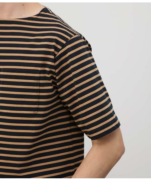 NEWYORKER / ニューヨーカー Tシャツ | ボートネックデザイン ボーダーTシャツ | 詳細5