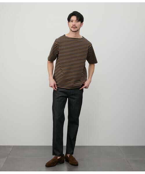 NEWYORKER / ニューヨーカー Tシャツ | ボートネックデザイン ボーダーTシャツ | 詳細8