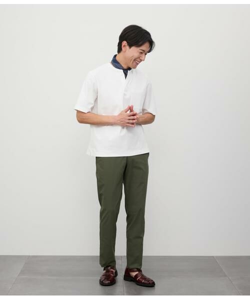 NEWYORKER / ニューヨーカー Tシャツ | ヘンリーネック 半袖Tシャツ | 詳細8