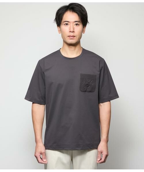 NEWYORKER / ニューヨーカー Tシャツ | COOL COMFORT ニューヨーカーエンボスプリント 半袖 クルーネックTシャツ | 詳細13