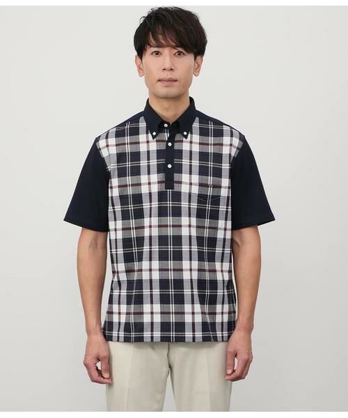 NEWYORKER / ニューヨーカー ポロシャツ | COOL COMFORT クレイジーニューヨーカータータン ボタンダウンポロシャツ | 詳細1