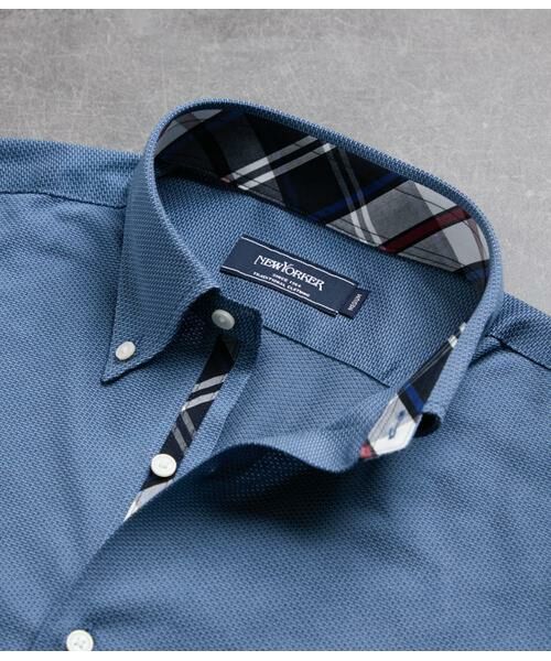 NEWYORKER / ニューヨーカー ポロシャツ | 3色ドビージャカード 前開きボタンダウンポロシャツ | 詳細6