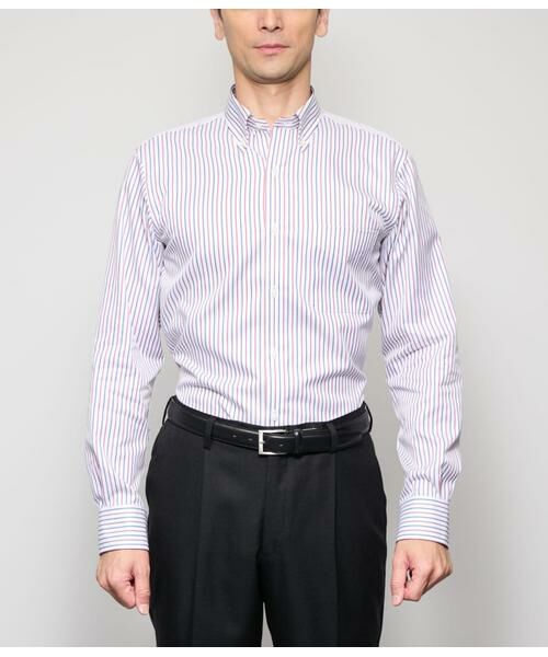 NEWYORKER / ニューヨーカー シャツ・ブラウス | NY CARE FREE オルタネイトストライプ 長袖ボタンダウンシャツ | 詳細1