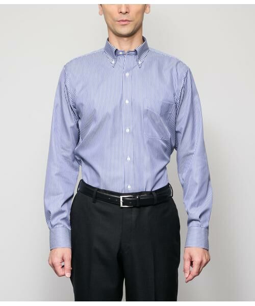 NEWYORKER / ニューヨーカー シャツ・ブラウス | NY CARE FREE リバーストライプ 長袖ボタンダウンシャツ | 詳細1