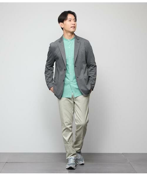 NEWYORKER / ニューヨーカー シャツ・ブラウス | カラーオルタネイトストライプ 長袖 スタンドカラー オーバーサイズシャツ | 詳細6