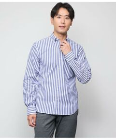 NEWYORKER / ニューヨーカー シャツ・ブラウス | オックス オルタネイトストライプ 長袖ショートボタンダウンシャツ