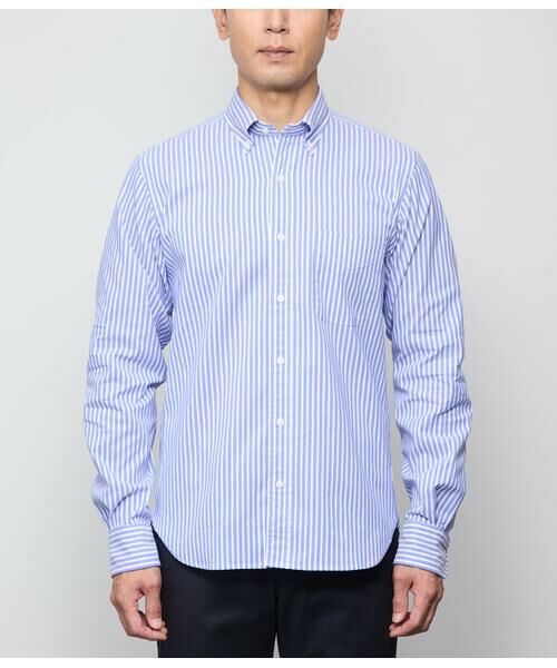 NEWYORKER / ニューヨーカー シャツ・ブラウス | オックス ロンドンストライプ 長袖ショートボタンダウンシャツ | 詳細1