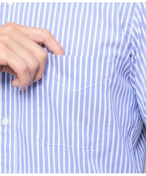 NEWYORKER / ニューヨーカー シャツ・ブラウス | オックス ロンドンストライプ 長袖ショートボタンダウンシャツ | 詳細3