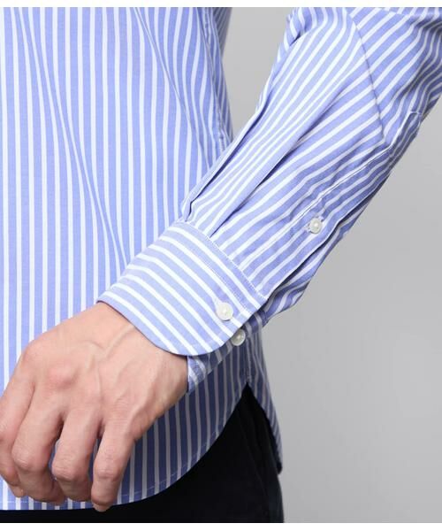 NEWYORKER / ニューヨーカー シャツ・ブラウス | オックス ロンドンストライプ 長袖ショートボタンダウンシャツ | 詳細4