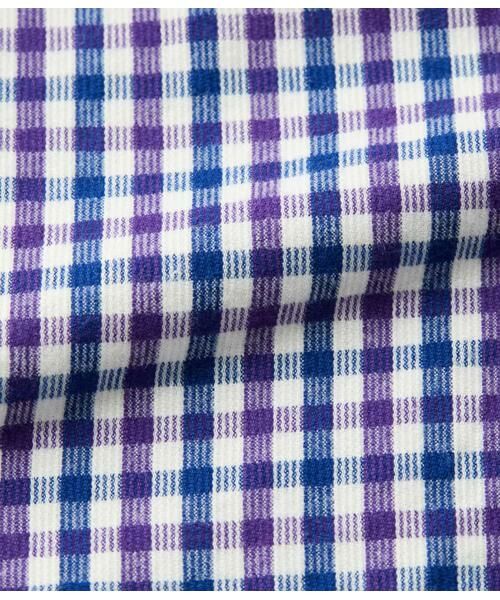 NEWYORKER / ニューヨーカー シャツ・ブラウス | ピケ ギンガムチェック 長袖ショートボタンダウンシャツ | 詳細6