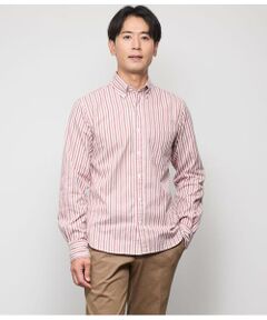 NEWYORKER / ニューヨーカー シャツ・ブラウス | ピケ ストライプ 長袖ショートボタンダウンシャツ