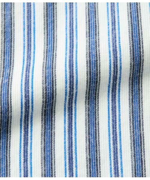 NEWYORKER / ニューヨーカー シャツ・ブラウス | ピケ ストライプ 長袖ショートボタンダウンシャツ | 詳細14