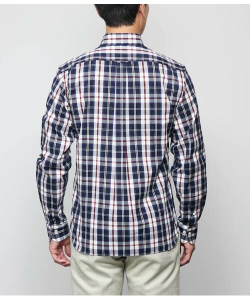 NEWYORKER / ニューヨーカー シャツ・ブラウス | ピケ ニューヨーカータータン 長袖ショートボタンダウンシャツ | 詳細2