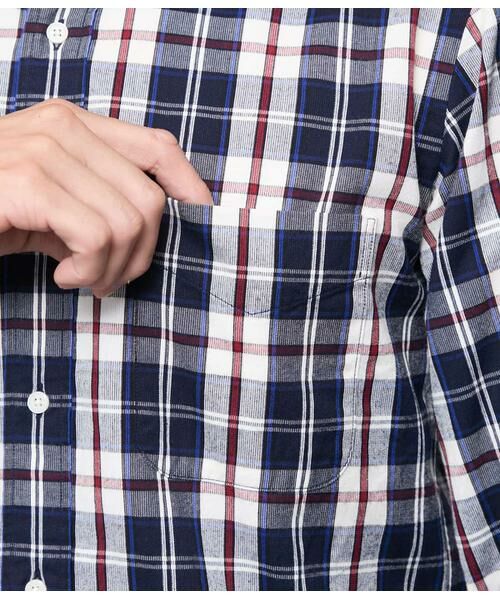 NEWYORKER / ニューヨーカー シャツ・ブラウス | ピケ ニューヨーカータータン 長袖ショートボタンダウンシャツ | 詳細3