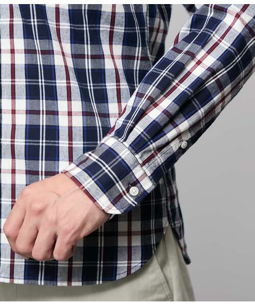 NEWYORKER / ニューヨーカー シャツ・ブラウス | ピケ ニューヨーカータータン 長袖ショートボタンダウンシャツ | 詳細4