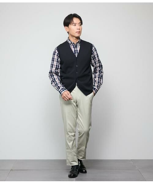 NEWYORKER / ニューヨーカー シャツ・ブラウス | ピケ ニューヨーカータータン 長袖ショートボタンダウンシャツ | 詳細6