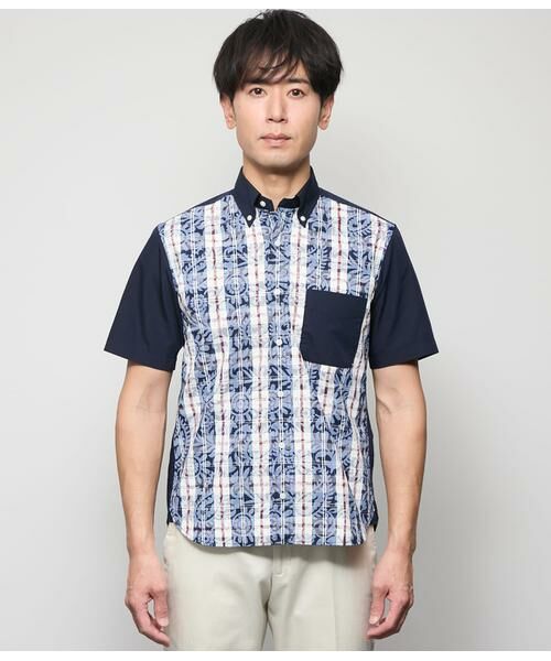 NEWYORKER / ニューヨーカー シャツ・ブラウス | ペイズリーニューヨーカータータン 半袖ショートボタンダウンシャツ | 詳細1