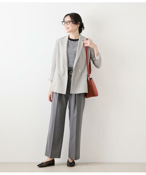 NEWYORKER / ニューヨーカー テーラードジャケット | ドライライトクロス Wブレストジャケット | 詳細13