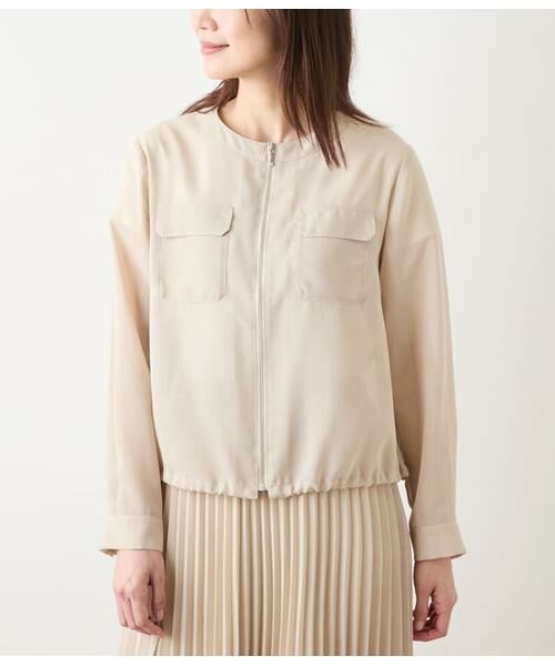 NEWYORKER / ニューヨーカー レザーブルゾン・ジャケット | リサイクルポリエステルシアーローン ジップアップブルゾン | 詳細1