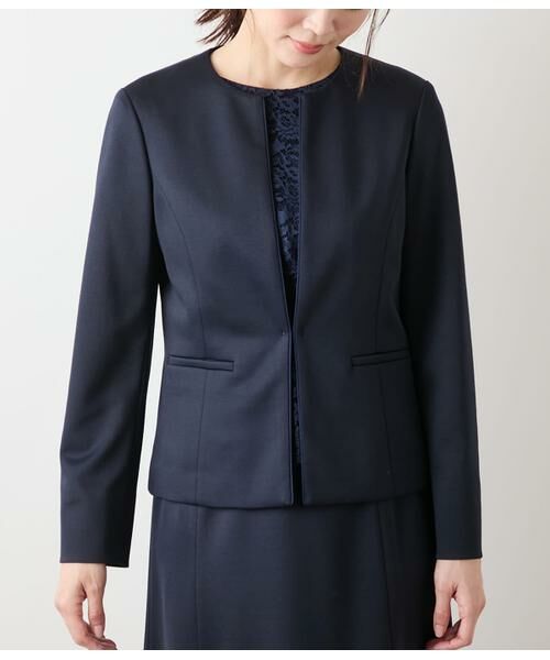 NEWYORKER / ニューヨーカー テーラードジャケット | モクロディクリア ノーカラージャケット | 詳細8