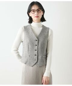 NEWYORKER / ニューヨーカー テーラードジャケット | ウールネップツィード Vネックベスト