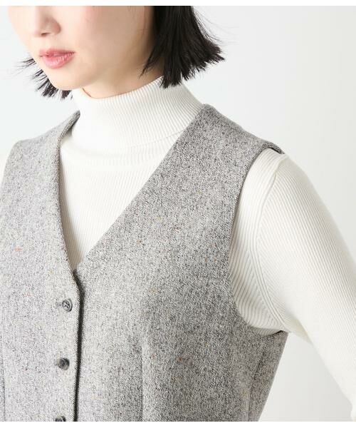 NEWYORKER / ニューヨーカー テーラードジャケット | ウールネップツィード Vネックベスト | 詳細3
