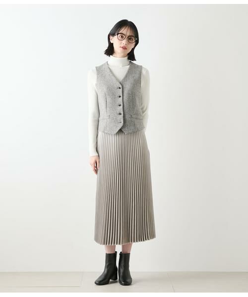 NEWYORKER / ニューヨーカー テーラードジャケット | ウールネップツィード Vネックベスト | 詳細7