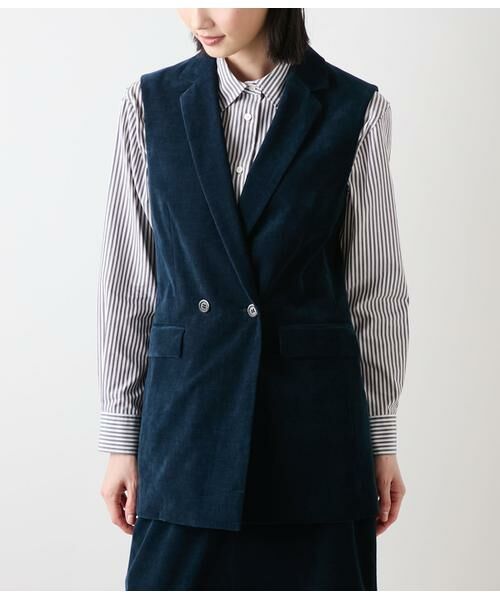 NEWYORKER / ニューヨーカー テーラードジャケット | ライトコール ダブルブレストジレ | 詳細12
