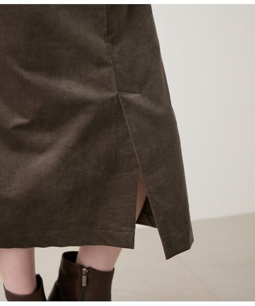 NEWYORKER / ニューヨーカー ミニ・ひざ丈スカート | ライトコール ストレートスカート | 詳細4