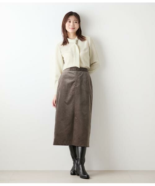 NEWYORKER / ニューヨーカー ミニ・ひざ丈スカート | ライトコール ストレートスカート | 詳細8
