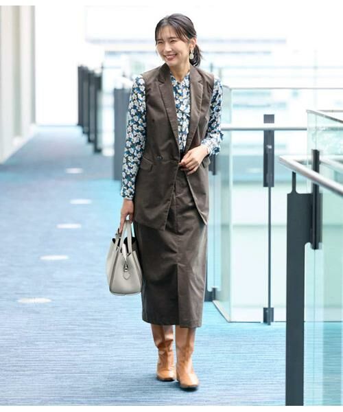 NEWYORKER / ニューヨーカー ミニ・ひざ丈スカート | ライトコール ストレートスカート | 詳細9