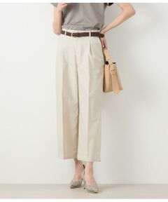 NEWYORKER / ニューヨーカー その他パンツ | リネンライクストレッチ ワンタックワイドパンツ