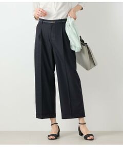 NEWYORKER / ニューヨーカー その他パンツ | リネンライクストレッチ ワンタックワイドパンツ