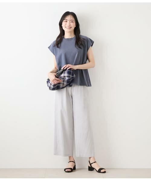 NEWYORKER / ニューヨーカー チノ・ワークパンツ | リネン混プレーンウィーブ ドロストイージーパンツ | 詳細13