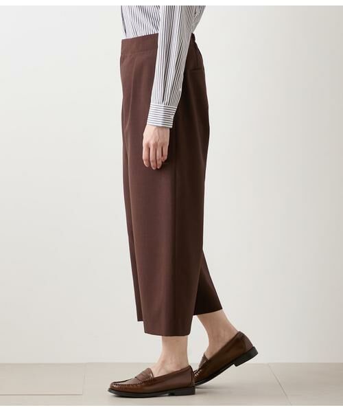 NEWYORKER / ニューヨーカー その他パンツ | ウーステッドポリエステル ワンタックガウチョパンツ | 詳細2