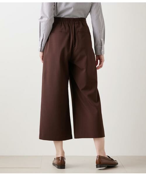 NEWYORKER / ニューヨーカー その他パンツ | ウーステッドポリエステル ワンタックガウチョパンツ | 詳細3