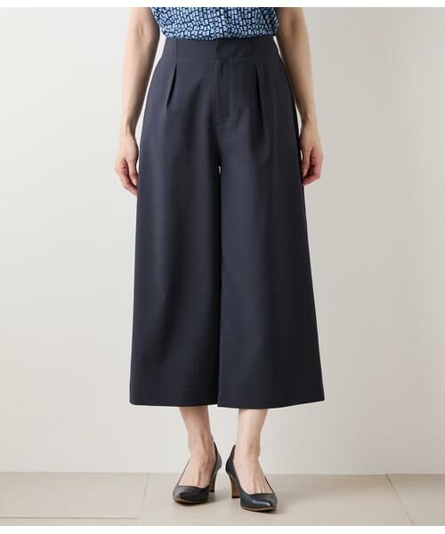 NEWYORKER / ニューヨーカー その他パンツ | ウーステッドポリエステル ワンタックガウチョパンツ | 詳細8