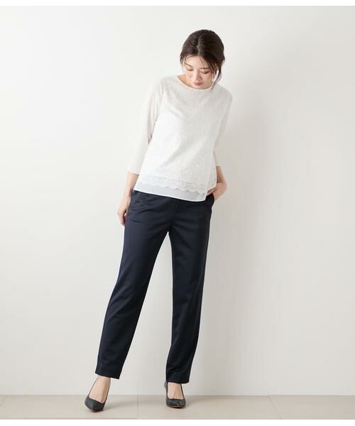 NEWYORKER / ニューヨーカー スラックス・ドレスパンツ | モクロディクリア テーパードパンツ | 詳細12